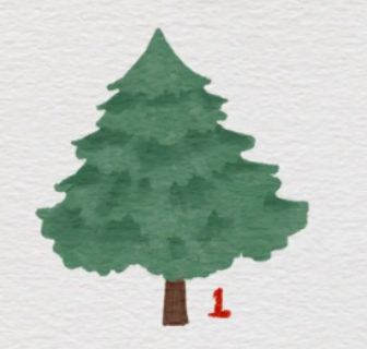 procreate怎么绘制圣诞树插画ipad插画教程！